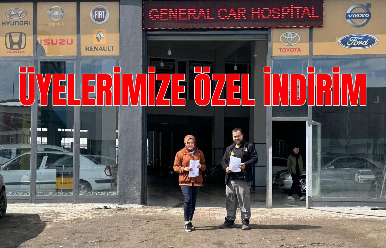 GENERAL CAR HOSPİTAL'DEN ÜYELERİMİZE ÖZEL İNDİRİM