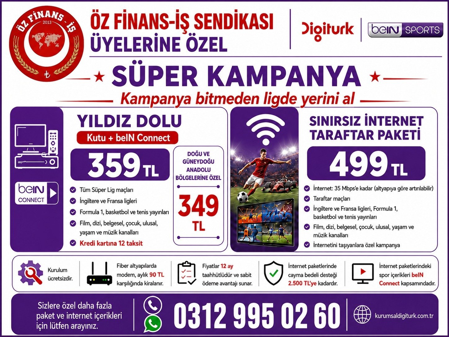 DİGİTURK'TEN ÜYELERİMİZE ÖZEL İNDİRİM
