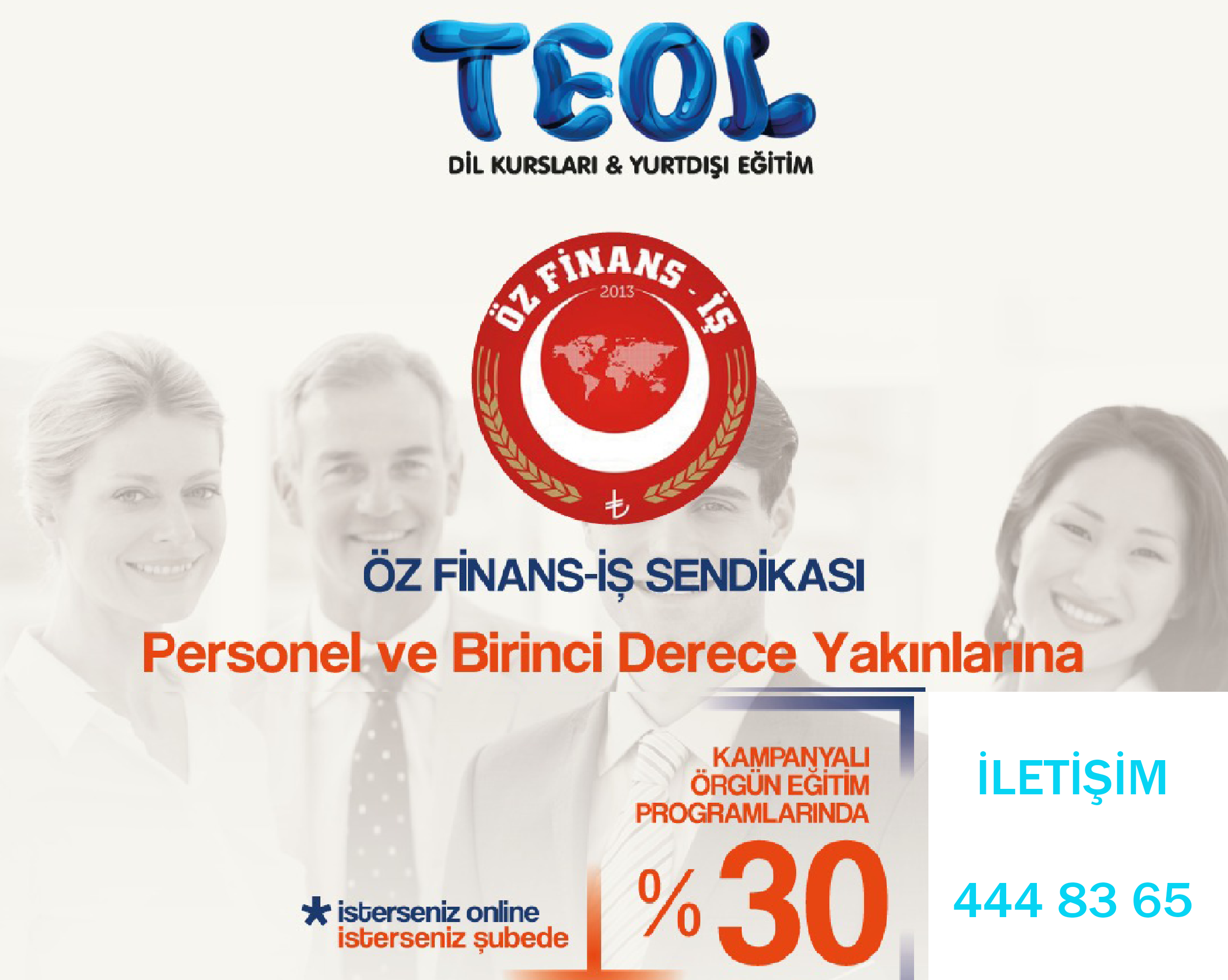 TEOL DİL KURSLARINDA YÜZDE 30 İNDİRİM İMKANI