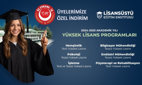 MUDANYA ÜNİVERSİTESİNDE TEZLİ VE TEZSİZ PROGRAMLARDA ÜYELERİMİZE ÖZEL YÜZDE 50 İNDİRİM